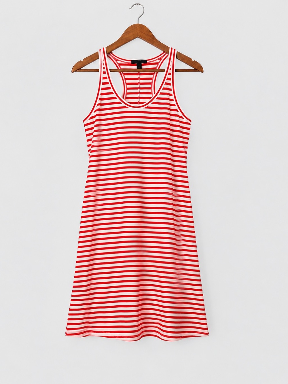 J. Crew Stripped Red Racerback Dress Sz Small Cotton Vacation Beach Preppy